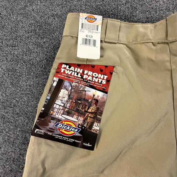 Dickies Plain Front Twill Pants Khaki 40x29 #749 - Picture 2 of 11